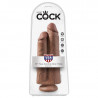 Pene Doble Two Cocks One Hole Bronceado 9