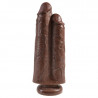 Pene Doble Two Cocks One Hole Marron 9