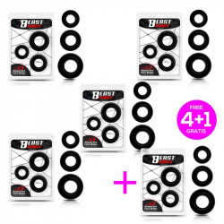 Pack 41 Set 3 Anillo para el Pene Flexibles Negro