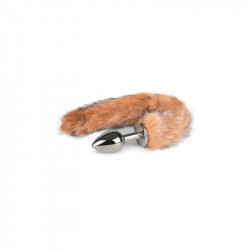 Plug Anal con Cola de Zorro No 7 Plata