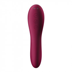 Dual Crush Vibrador y Succionador USB Rojo
