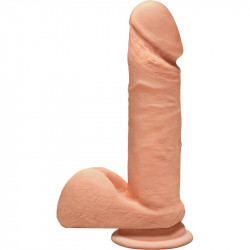 Dildo Dual Density Perfect D con Testiculos 7 Vanilla