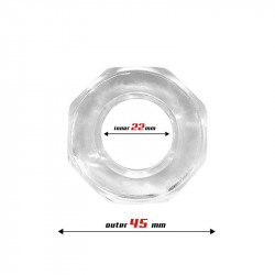 Anillo para el Pene Super Flexible Poligonal 22 cm Transparente