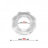 Anillo para el Pene Super Flexible Poligonal 22 cm Transparente