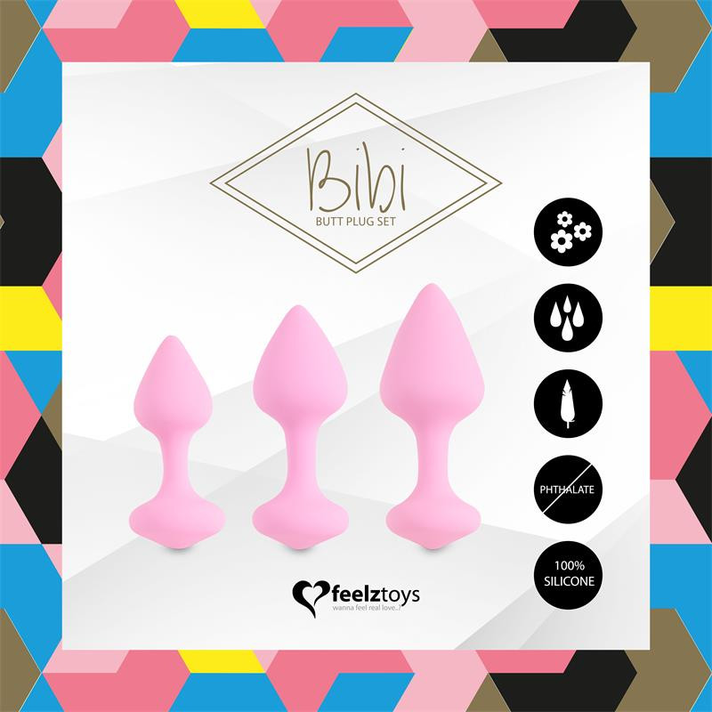 Bibi Set de 3 Plugs Anales Rosa