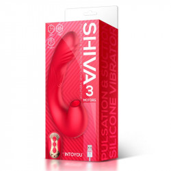 Shiva Vibrador con Succion y Pulsacion 3 Motores USB Magnetico Silicona