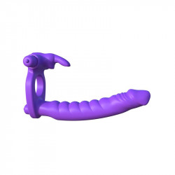 Fantasy C Ringz Anillo de Silicona de Doble Penetracion Rabbit Purpura