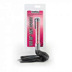 Flogger Cuero Negro y Rojo