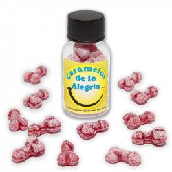 Bote de 12 Caramelos Forma de Pene Sabor Frutas
