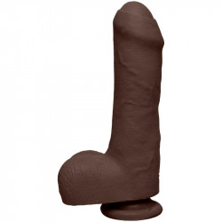 Dildo Dual Density Uncut D con Testiculos 7 Ultraskyn Chocolate