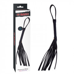 Latigo de Cuero 72 cm Negro
