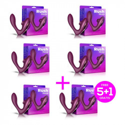 Pack 51 Rush Nova Vibrador y Succionador de Clitoris 2 Motores Independietnes USB