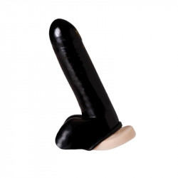Rimba Latex Play Funda de Pene y Testiculos Color Negro