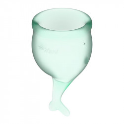 Copas Menstruales Feel Secure Light Green Pack de 2